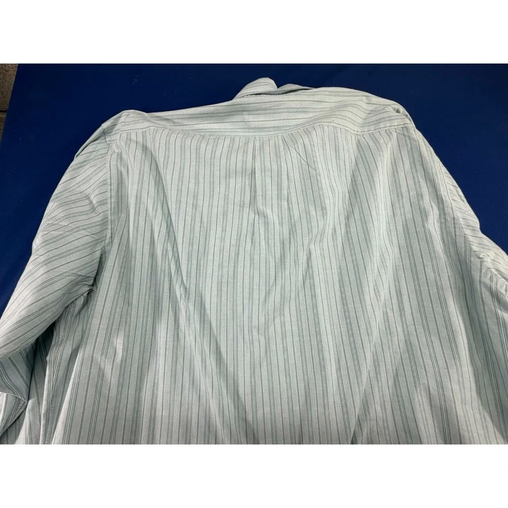 Vintage Ralph Lauren Polo Jeans‎ Men Dress Shirt Striped Green Size XL